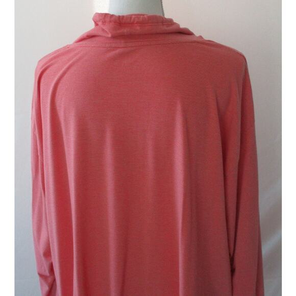 Lands End Women's Plus Long Sleeve Pink Striped Turtleneck Shirt Size 1X - Picture 6 of 10